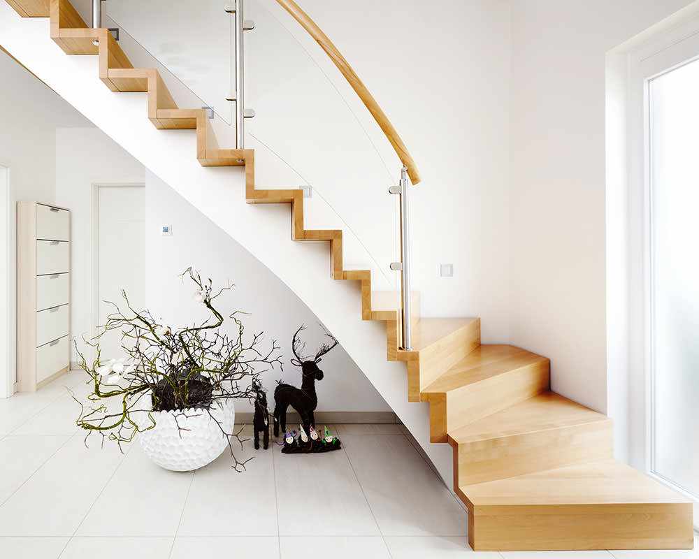 version of the unusual style of stairs in an honest house