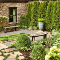 Cour arrière anglaise confortable