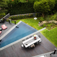 Vue de dessus d'une zone de loisirs