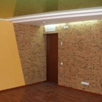 the idea of using cork in the design of an apartment picture