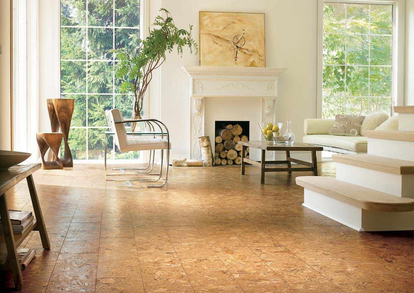 the idea of using cork in the decor of the apartment