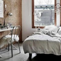 idea of using cork in the interior of the apartment picture