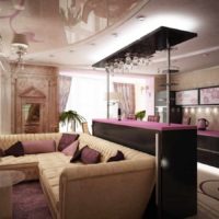 version de la belle conception du plafond dans la photo de la cuisine