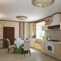 variante d'une photo de design d'intérieur salle à manger lumineuse