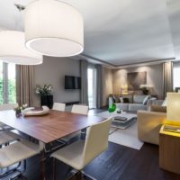 Highlighting zones in a new studio apartment