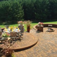 A place to relax on a paved area