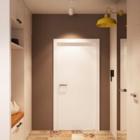 Ceramic tiles on the hallway floor