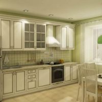 Lampe verte sur la table à manger