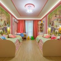 Room for two girls in pink colors