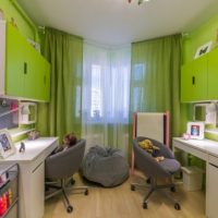 Gray roller chairs in siblings room