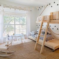 Nursery interior with white walls