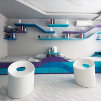 Room design for two boys in a modern style