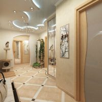 The design of the hallway in a classic style