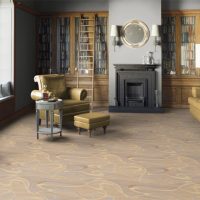 Built-in wood bookcases for book storage