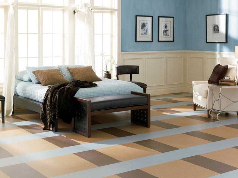 Marmoleum in the interior of the living room