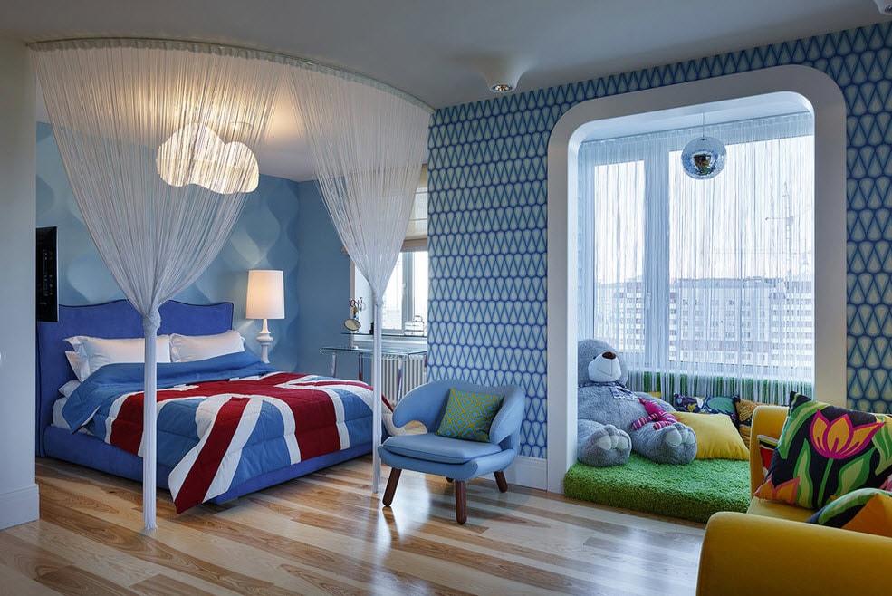 Children's room with a dedicated play area