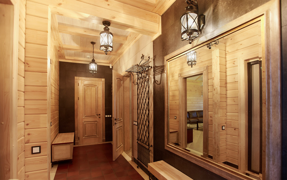 Design of a narrow hallway in a private house