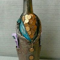 Gift for men from a glass bottle