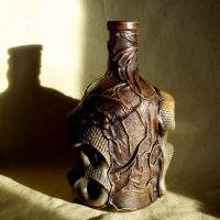 Using fabric in bottle decor