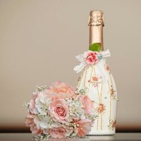 Wine bottle festive decoration