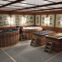 Oriental style bath room design