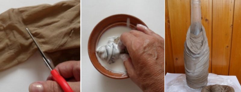 Preparing the basics for bottle decor