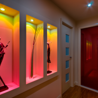 Décor de niche avec niches avec rétro-éclairage