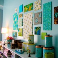 Décor simple fait de restes de tissu