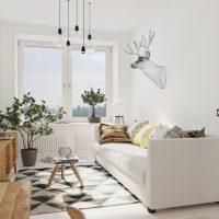 Petite chambre de style scandinave