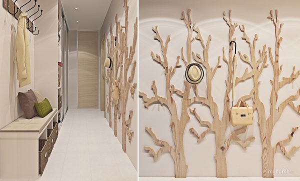 The basic rule is practicality and ease of care. A good option is stone or natural wood.